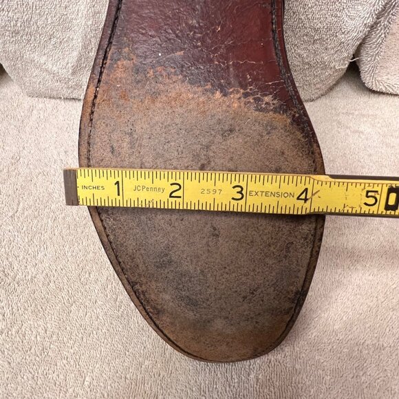 Stacy Adams Men Red Leather Dress Shoes Lizard Cap Toe Oxford Size 11.5D VTG - Picture 16 of 16